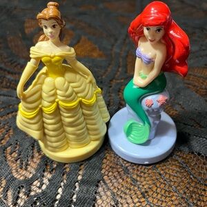 Vintage Set Disney Princess Play Doh/Ink Stamps Belle Ariel 2001 Hasbro